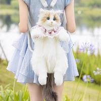 Sac à dos en peluche chat Ragdoll mignon, poupée apaisante, cadeau d'anniversaire pour filles, idéal pour le dropshipping