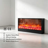 Cheminée électrique américaine encastrée de 1,2 mètre avec flamme simulée, décorative, pour meuble de cheminée