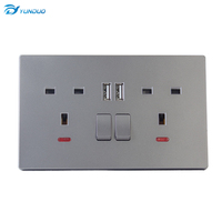 F1.3 Gris Blanco Tel Venta al por mayor PC Material Enchufe de bajo voltaje 1 Gang TV Datos Sat Socket Rj45 Enchufe de pared