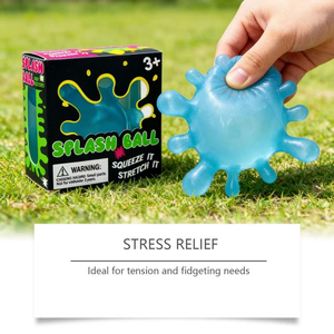 Pelota Antiestrés con Forma de Salpicadura de Agua, Suave, de Rebote Lento, Portátil, Juguete Curativo, Pelota de Descompresión, Divertida, Linda y Pequeña - Product Image 4