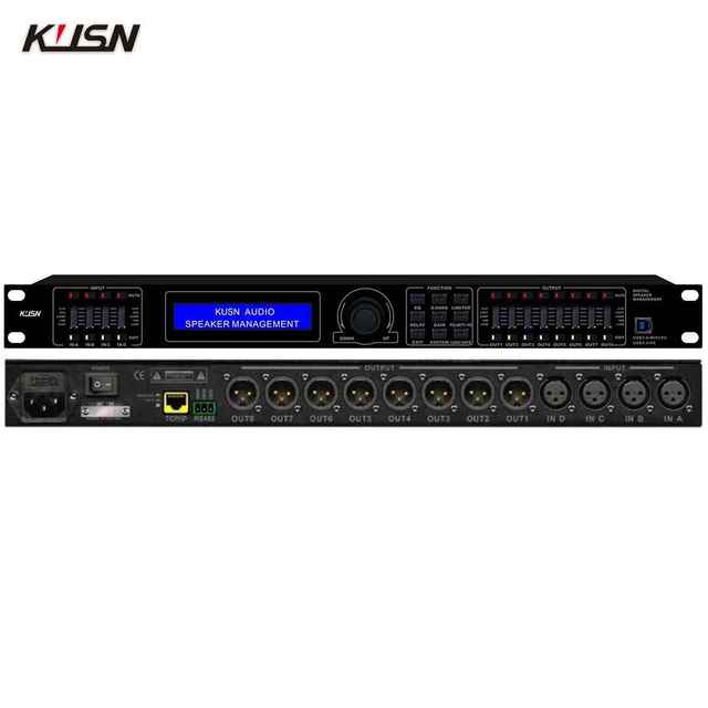 1U Audio Processor DSP Digital Sound Processor with 96KHz Sampling USB/Wi-Fi Control Audio Professional Conferences Live Venues
