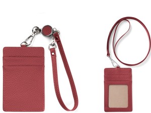 Uomo donna elegante <span class=keywords><strong>porta</strong></span> <span class=keywords><strong>carte</strong></span> di credito con nome RFID Blocking portacarte in vera pelle con due cinturini - Product Image 3