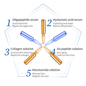 Suero Facial Hidratante Antienvejecimiento con Ácido Hialurónico, Colágeno y Niacinamida para SPA y Salón de Belleza, Marca Privada OEM/ODM - Product Image 6