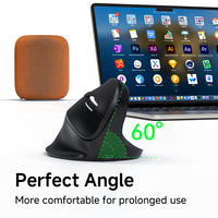 Nuevo Ratón Vertical Ergonómico Inalámbrico V40 Lift para Diestros, 2.4G, 6 Botones, Clic Silencioso para Portátil/PC, Ratones de Oficina