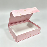 Scatola di Imballaggio di Lusso a Forma di Libro con Chiusura Magnetica in Velluto, Cartone Rigido Rosa Personalizzabile con Logo, Basso MOQ