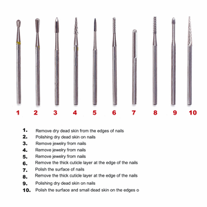 Forets russes en acier au tungstène durables personnalisés outils de polissage de salon d'art des <span class=keywords><strong>ongles</strong></span> mini foret diamanté à la chaux <span class=keywords><strong>pour</strong></span> <span class=keywords><strong>ongles</strong></span> - Product Image 5