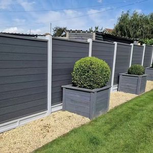 WPC Clôture Plastique Bois Composite Clôture Moderne Extérieur Jardin Intimité Wpc Cour Maison Composite Clôture Panneau - Product Image 4