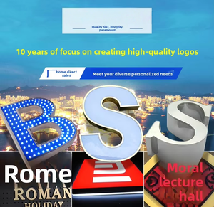 Lettres en acrylique pour extérieur, éclairées par l'avant/le dos, panneau de signalisation de magasin avec logo lumineux 3D, enseigne LED lumineuse - Product Image 5