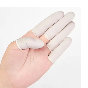 Culle da dito personalizzate spesse senza polvere 100% puro lattice naturale ESD Cleanoom guanti di sicurezza Anti-statica punta delle dita in gomma - Product Image 4