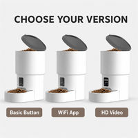Distributeur automatique de nourriture pour chats et chiens, 4 litres, application WiFi, distributeur de nourriture intelligent programmable, plastique, double alimentation, batterie, facile à nettoyer