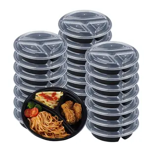 Restaurant Take Away Food Container 3 Divisie Food Prep Plastic Wegwerp Portie 3 Compartiment To Go Containers