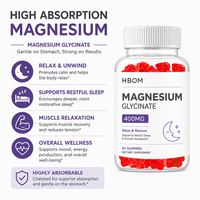 Gummies de glycinate de magnésium OEM 400 mg – Supplément de magnésium chélaté à absorption élevée pour le sommeil, la relaxation musculaire et la récupération – 60 unités
