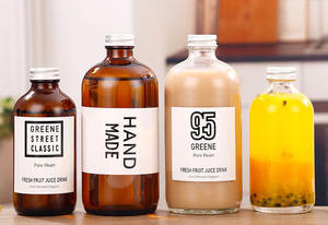 Bouteille de boisson en verre transparente pour kombucha au CO2 de 4 oz, 12 oz, 16 oz avec couvercle à vis, 120 ml, 270 ml, 350 ml, 500 ml pour la tequila - Product Image 6