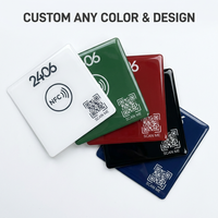 Plaque personnalisée en acrylique NFC pour avis Google, autocollants, puce NTAG213, code QR, réseaux sociaux, plaque NFC