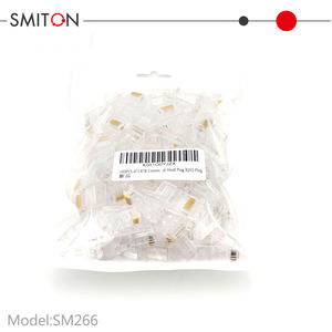 镀金非屏蔽 Cat6 UTP 8P8C RJ45 模块化插头公头外径 1.1 毫米 8 针网络电缆连接器 - Product Image 2