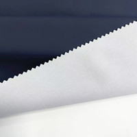Tissu en caoutchouc interlock 75D de haute qualité avec revêtement PU imperméable pour imperméables, tissu en cuir synthétique PU