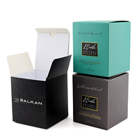 Customized Assorted Textured Matt Fancy Art Paper Foldable Candle Gift Box with Inserts Candle Packaging Boxes for Candle Jar