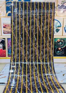 UDK vinilo 1,2*3m blanco dorado autoadhesivo 3D geométrico mármol hoja Peel & Stick pared pegatina precio de fábrica - Product Image 3