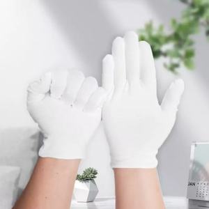 ถุงมือผ้าฝ้ายสีขาว นุ่มสบาย เหมาะสำหรับงานโรงงานและงานเครื่องประดับ ถุงมือป้องกัน โรงงานผลิตเอง รับผลิตตามสั่ง ขายส่ง - Product Image 2