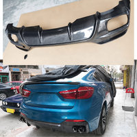 Kit de carrocería de fibra de carbono para BMW X5 X6 F15 F16: Labio delantero, labio trasero, faldones laterales, alerón trasero, capó, parrilla delantera y cubiertas de espejos