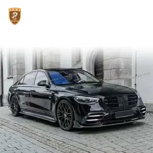 Upgrade Facelift Msy Stijl Droge Koolstofvezel Voorste Lip Achter Diffuser Full Body Kit Voor Mercedes Bens S Klasse W223