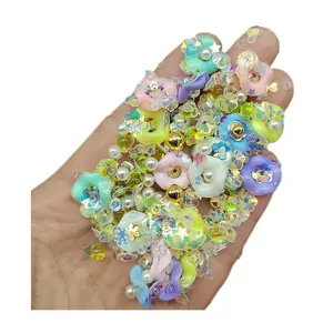 20G Bông Tuyết Hình Dạng Ngôi Sao Huỳnh Quang Sequins Màu Xanh Lá Cây Hạt Hoa Đất Sét Lát Cho Giáng Sinh Theo Chủ Đề Điện Thoại Trường Hợp Trang Trí