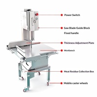 Nouvelle machine à scier les os entièrement automatique, modèle vertical compact, pour bœuf, mouton, porc, poisson congelé, pattes de porc, Chine 5