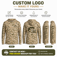 Hoodie solaire en bambou camouflage pour enfants avec logo personnalisé, UPF 50+, ultra doux, léger et extensible, chemises de pêche pour jeunes, pour marques