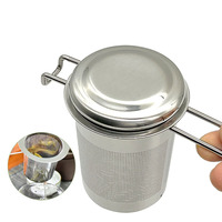 En stock – Infuseur à thé réutilisable en acier inoxydable 304, résistant à la chaleur, avec doubles poignées, filtre à thé en vrac multifonctionnel