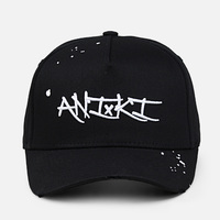 Gorra de Béisbol de 5 Paneles Bordada con Logotipo Personalizado Negro de Alta Calidad, Gorra de Papá, Gorra Deportiva Ajustable Suave Sin Estructura para Hombre