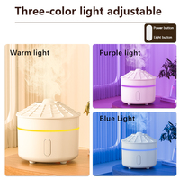 Diffuseur d'arômes ultrasonique en forme de maison, écologique, en plastique, 180 ml, avec prise USB/Type-C, lumière LED changeante de couleur, pour hôtel, vente en gros