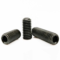 Vis sans tête à six pans creux en acier allié noir DIN916 de grade 12.9, pointe coupée, M2 M2.5 M3 M3.5 M4 M5 M6 M8 M10 M12
