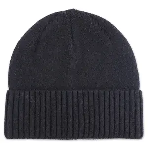 Qianzun produttore viscosa nylon poliestere tessuto grosso beanie cappelli piega polsino berretto lavorato a maglia a coste