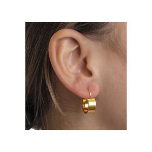 22 Carat Gold Plated <b>Clip</b>-<b>On</b> Hoop <b>Earrings</b> for Wedding Party and Gift Occasions - Product Image 1