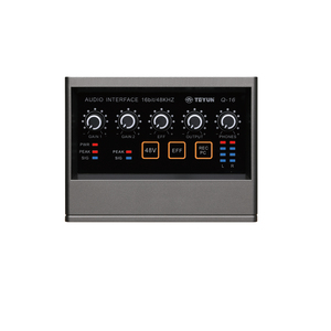 TEYUN Q16 Tarjeta de Sonido USB Transmisión en Vivo Guitarra Eléctrica Monitor de Canto Grabación PC Estudio Monitoreo de Grabación Sonido DE LA Computadora - Product Image 1