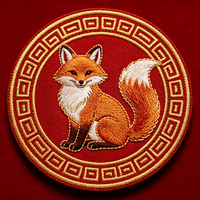 Écussons brodés thermocollants 3D Fox, usine OEM ODM, badges en tissu écologiques, chapeaux, design personnalisé, cœur, logo personnalisé de haute qualité