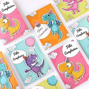 Cartes vierges personnalisées en gros Jude Lyjenny, dinosaure 3D, papier d'art 250g, impression offset, vernis mat - Product Image 5