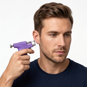 <span class=keywords><strong>Pistolet</strong></span> de perçage d'oreille en acier inoxydable 304 réutilisable de haute précision pour la perçage du lobe d'oreille, cadeau de mariage ou de fiançailles - Product Image 3