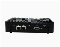 PC Mini Industri Tanpa Kipas Core I5 4200u Dual LAN RS232 Komputer Box Tertanam untuk Kontrol Otomasi