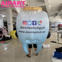 Costume gonflable géant en forme de dent à faire soi-même, mascotte d'entreprise personnalisée, personnage de dessin animé