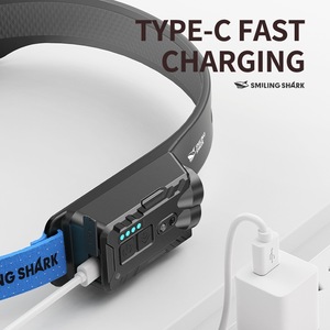 Smiling Shark Headlamp Rechargeable <b>LED</b> <b>Motion</b> <b>Sensor</b> Outdoor <b>Lighting</b> - Product Image 2
