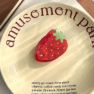 Pinzas de Pelo con Forma de Fruta, Pinzas de Pelo Acrílicas Grandes con Forma de Fresa, Accesorios para el Cabello para Mujer - Product Image 5