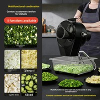 Mond.uk Commerciële elektrische knoflooksnijder Gembersnijder Verstelbare dikte Scallion Groentesnijder Snijmachine