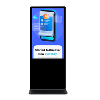 Entrega Rápida, Kiosco Digital LED con Soporte de Piso, Pantalla Táctil de 55 Pulgadas y 10 Puntos, CMS Integrado, Animación, para Elevadores y Centros Comerciales