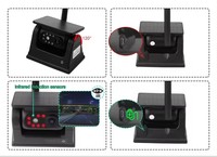 Kit d'application de caméra de recul solaire magnétique sans fil 5G WiFi Base magnétique énergie solaire et batterie intégrée pour RV voiture camion