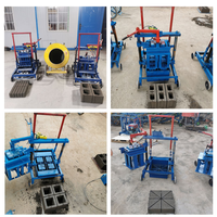 Petite machine mobile de fabrication de blocs de béton, machine de fabrication de pavés en ciment, machine industrielle de fabrication de briques en argile