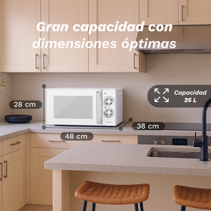 Grunkel Microwave Oven 25L 900W 6 Power Levels <b>Kitchen</b> Appliance - Product Image 3