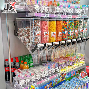 Treo Tường PC Số Lượng Lớn Thực Phẩm Dispenser Cho Siêu Thị Hiển Thị Cho Kẹo Hạt Cà Phê Ngũ Cốc Khô Trọng Lực Bin Cho Trung Tâm Đại Siêu Thị - Product Image 3