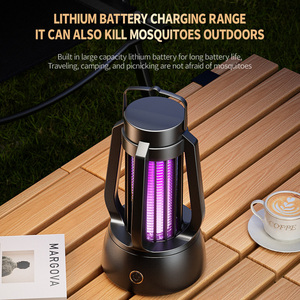 Lampe anti-moustiques électrique portable 3 modes avec éclairage de camping, rechargeable USB, piège à insectes et tue-mouches pour patio et bureau - Product Image 6