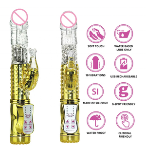 10 frekuensi baterai kristal ungu merah muda ayunan berputar getaran wanita <span class=keywords><strong>Jack</strong></span> g Spot kelinci <span class=keywords><strong>Vibrator</strong></span> untuk pasangan alat seks - Product Image 2